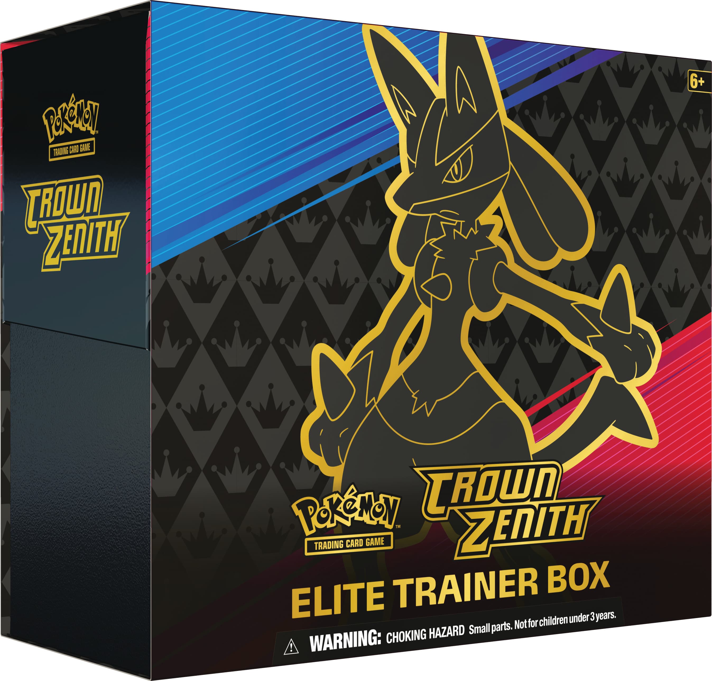 Pokémon TCG Crown Zenith Elite Trainer Box – förseglad ask med Lucario-motiv