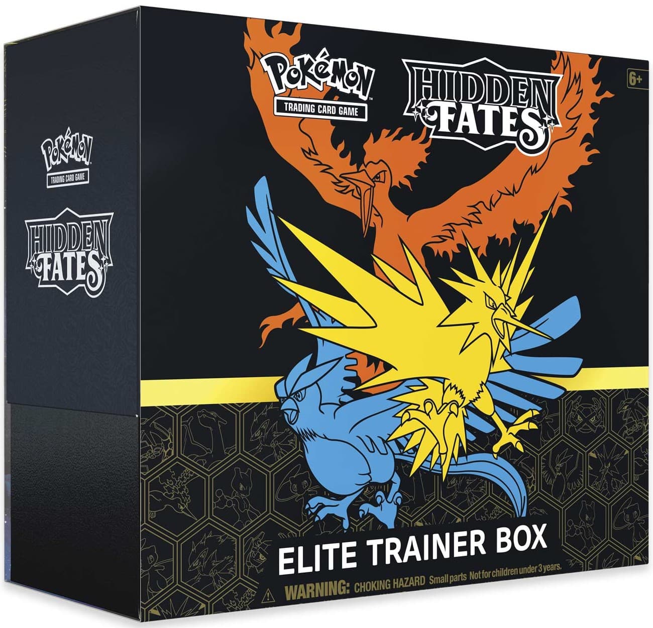 Pokémon TCG Hidden Fates Elite Trainer Box – förseglad box med Articuno, Zapdos och Moltres