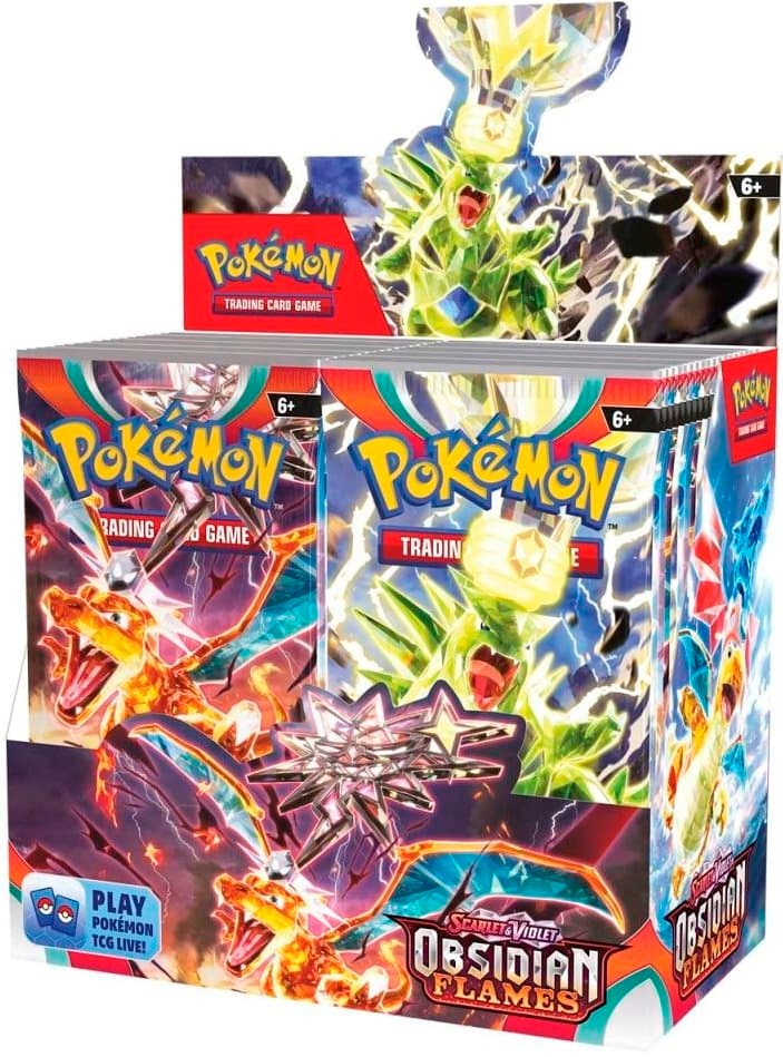 Pokémon TCG Obsidian Flames Booster Box – förseglad display med 36 boosterpaket