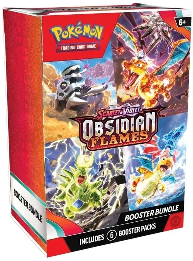 Pokémon TCG Obsidian Flames Booster Bundle – förseglad bunt med 6 boosterpaket