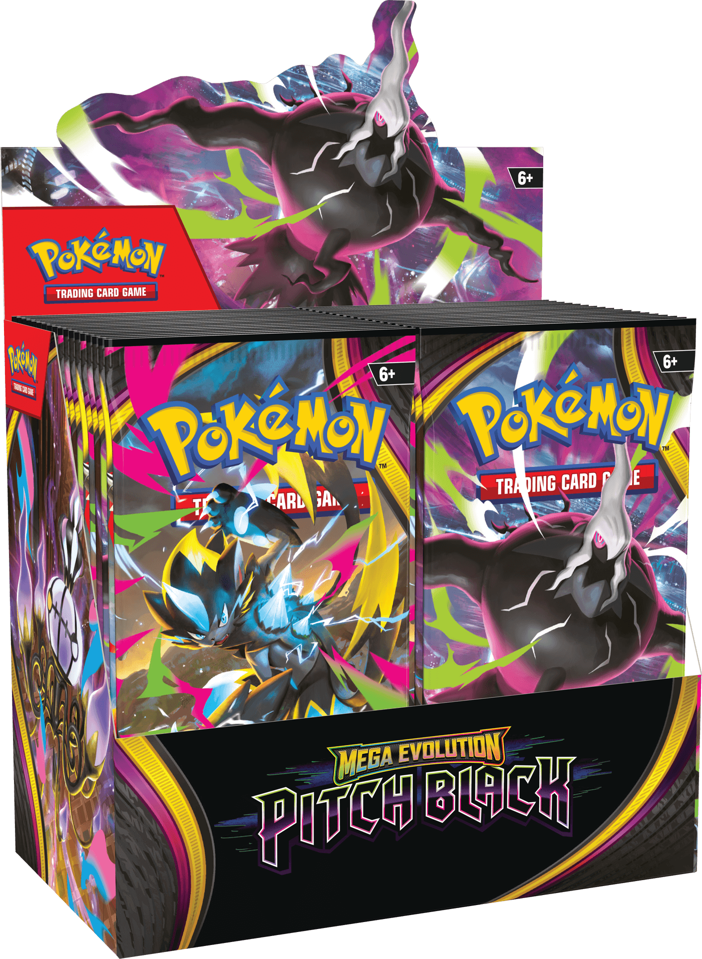 Pokémon TCG Mega Evolution Pitch Black Booster Box – förseglad display med 36 paket